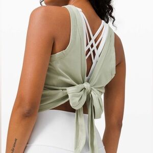 Lululemon Its A Tie Tank In Green Fern Size 6
